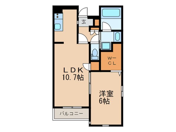 ディオール名駅の物件間取画像